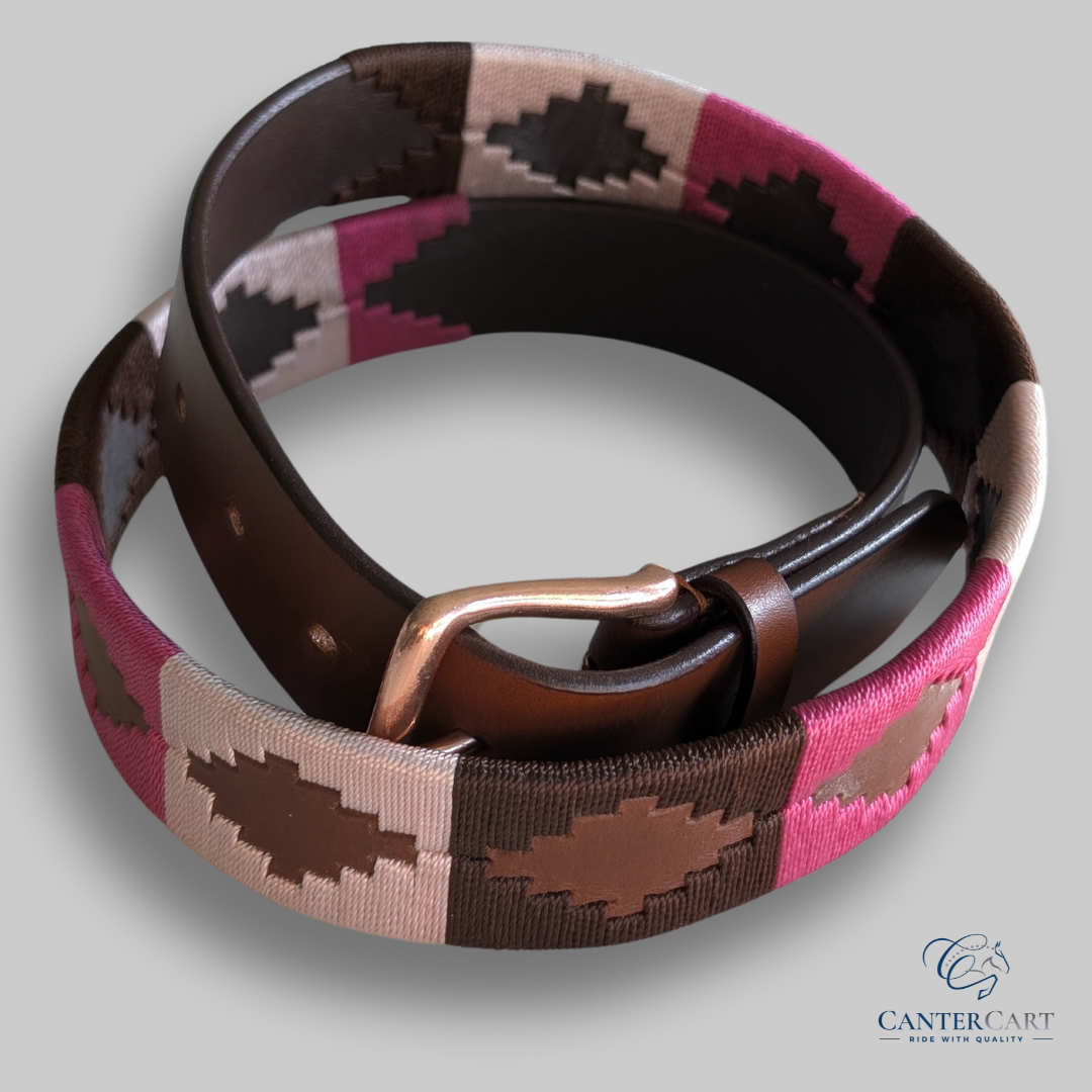 Unisex Gaucho Style Brown Leather Belt