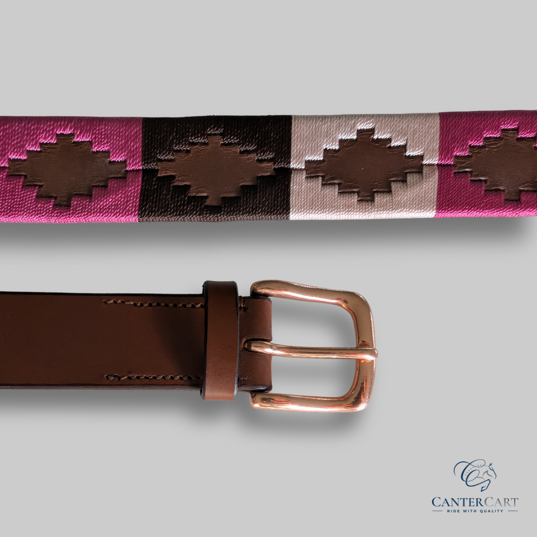 Unisex Gaucho Style Brown Leather Belt