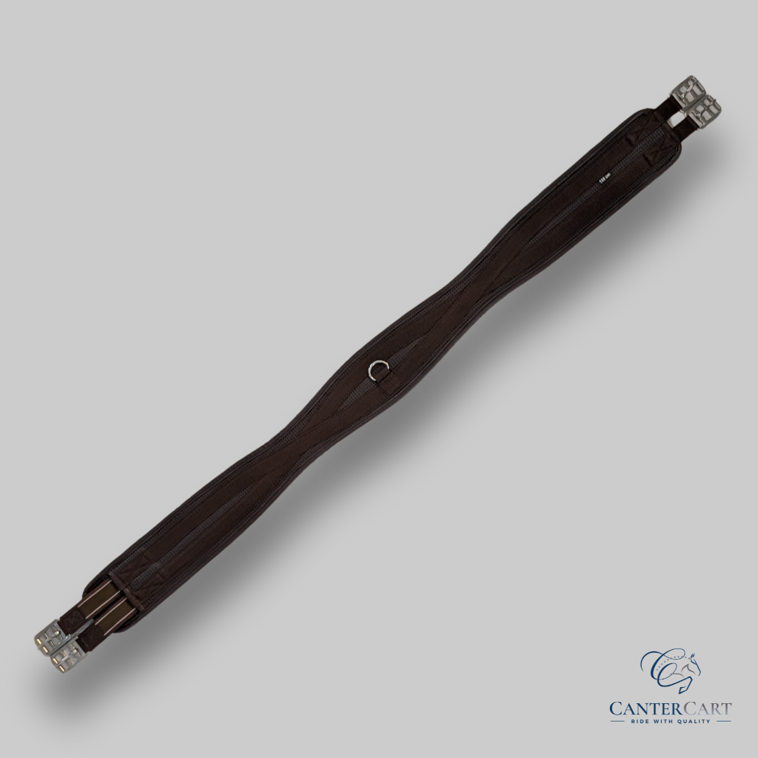 Brown Neoprene Long Girth with Elastic