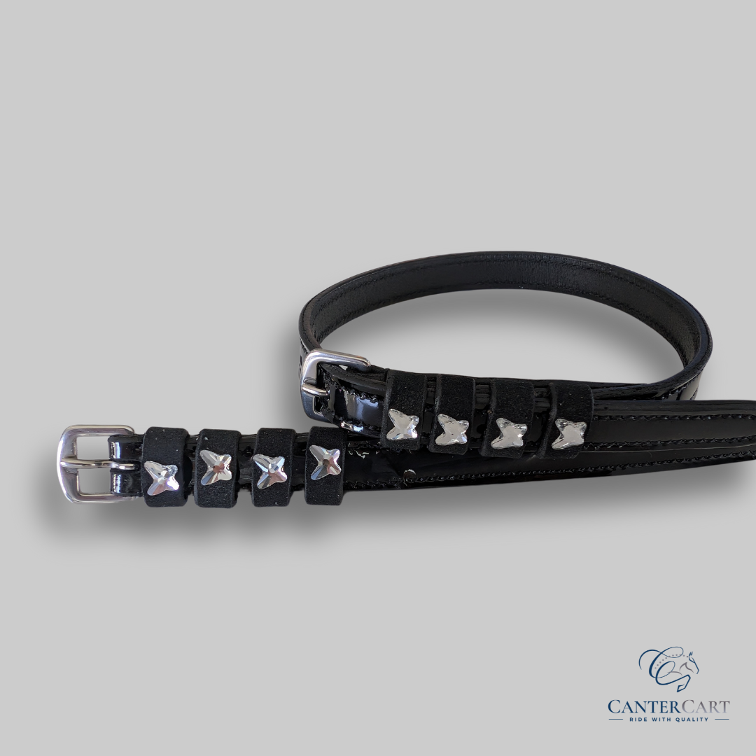 Leather Spur Straps featuring Butterfly Charms