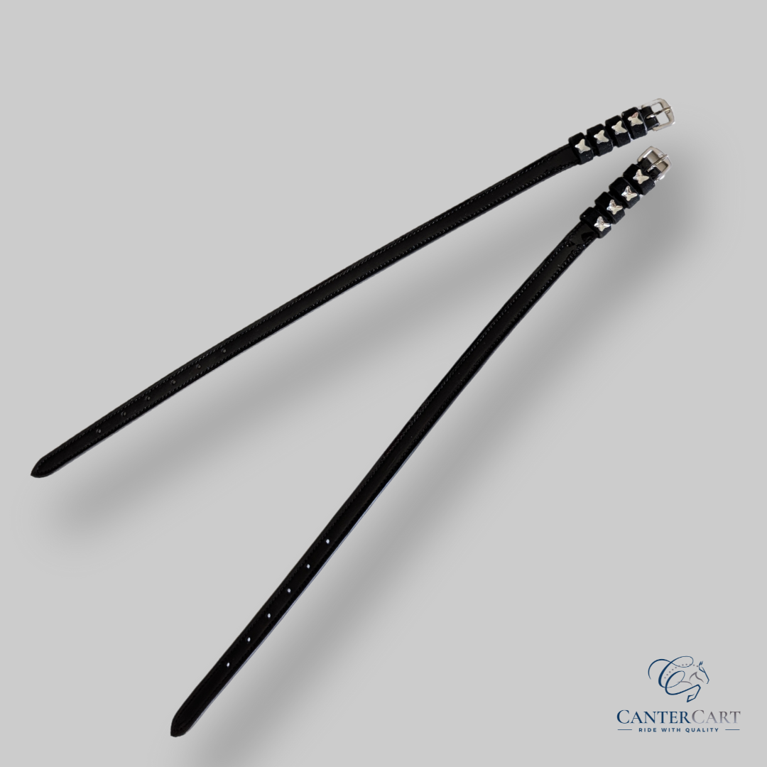 Leather Spur Straps featuring Butterfly Charms