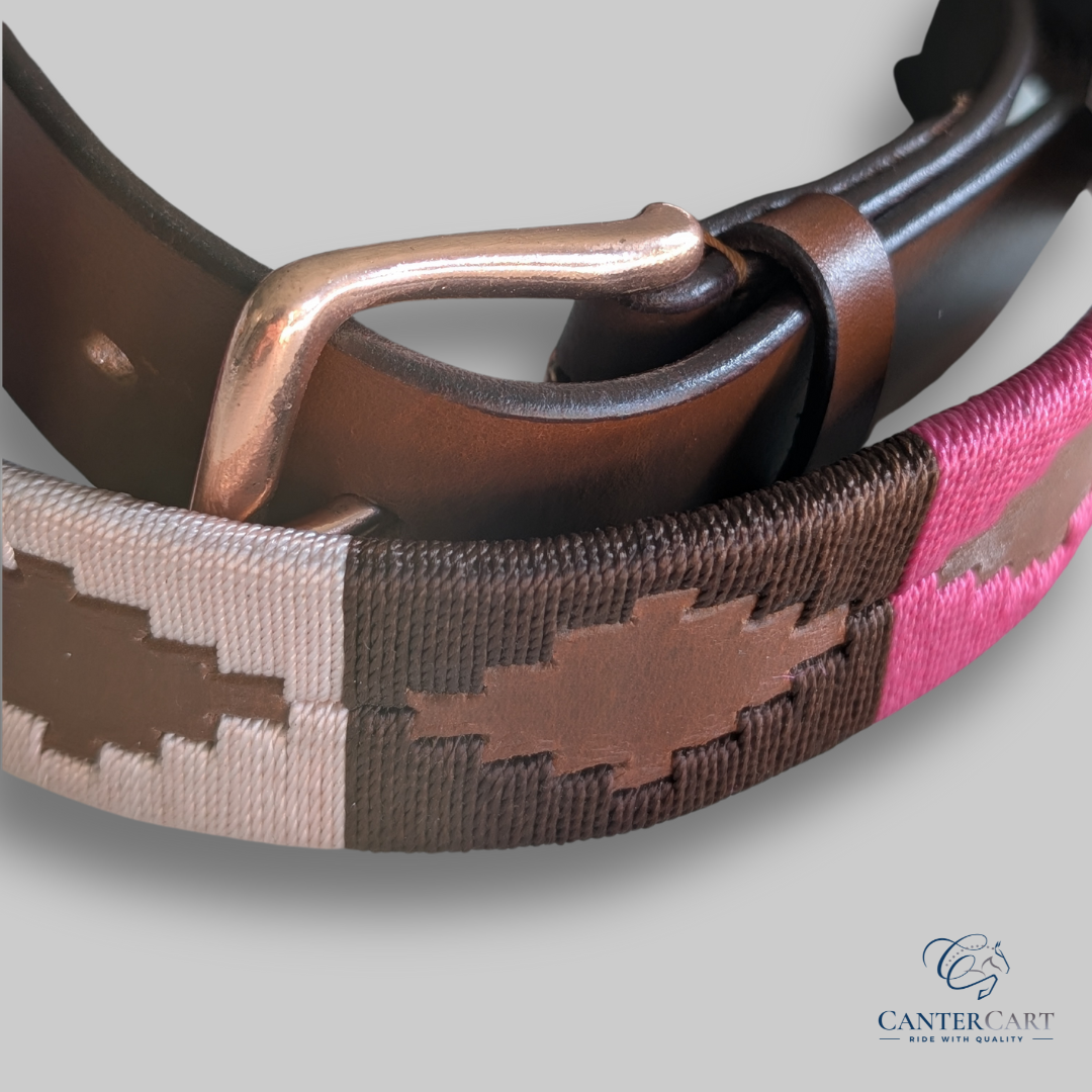 Unisex Gaucho Style Brown Leather Belt